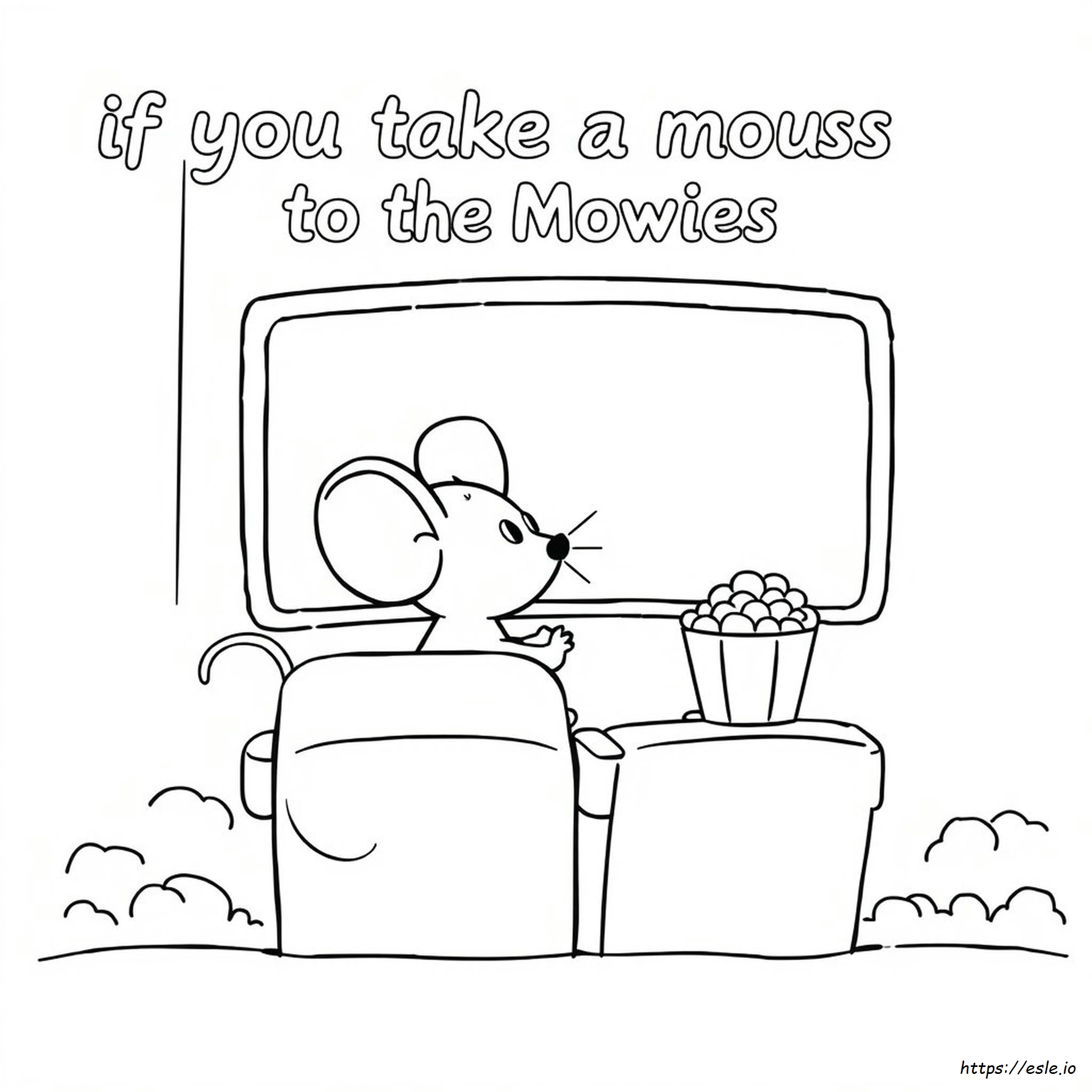 If You Take A Mouse To The Movies Coloring Page