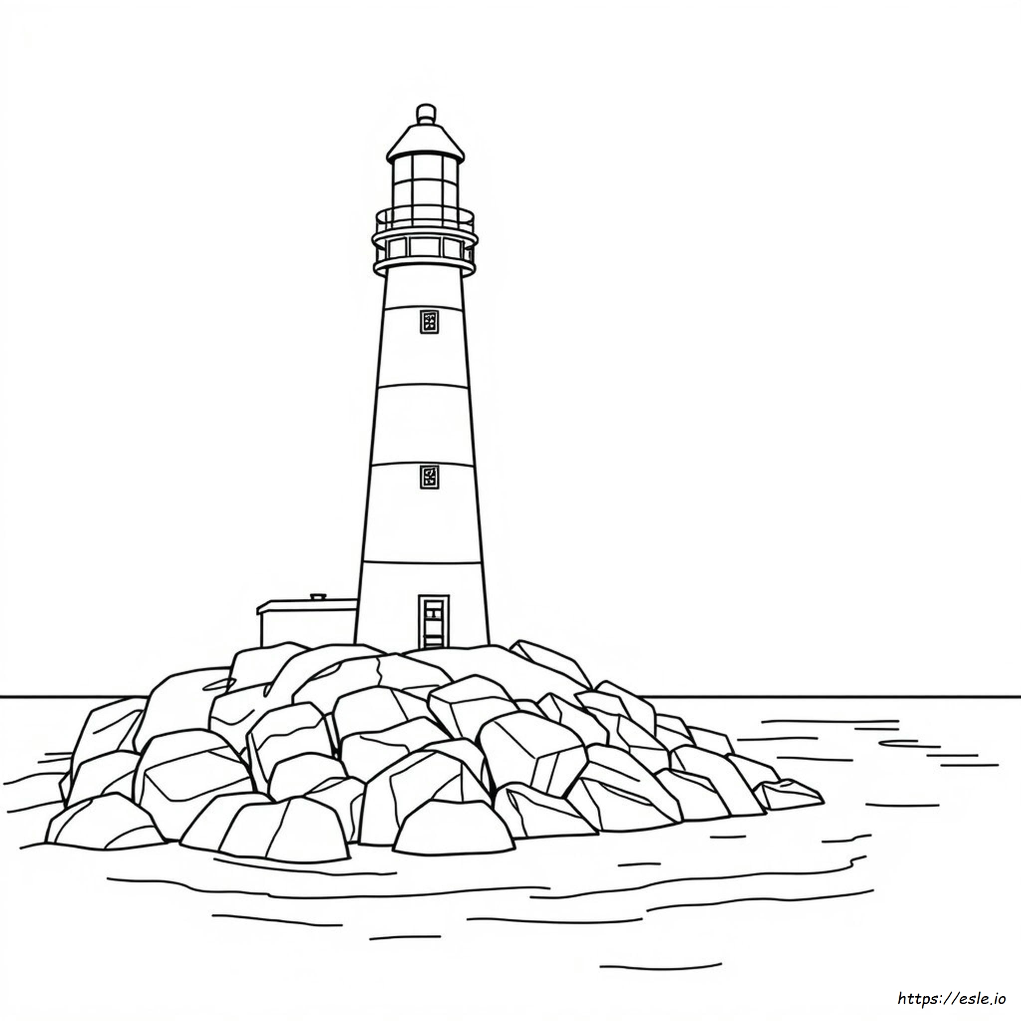 Free Printable Realistic Lighthouse Coloring Pages
