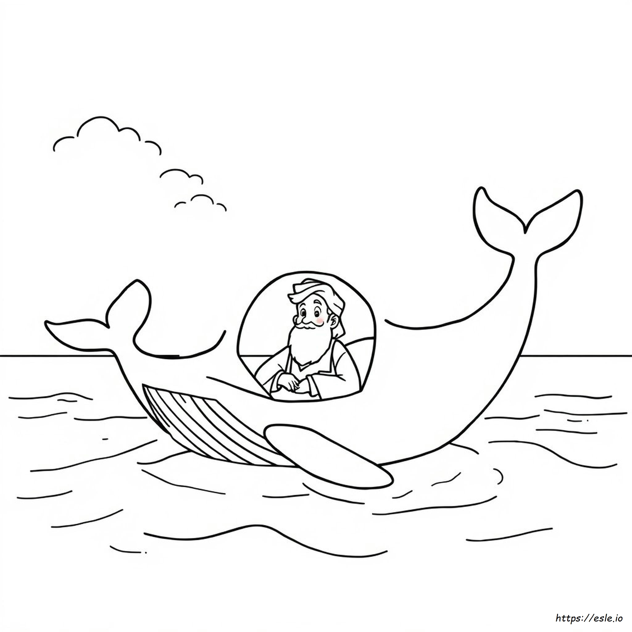 Jonah And Whale Coloring Page