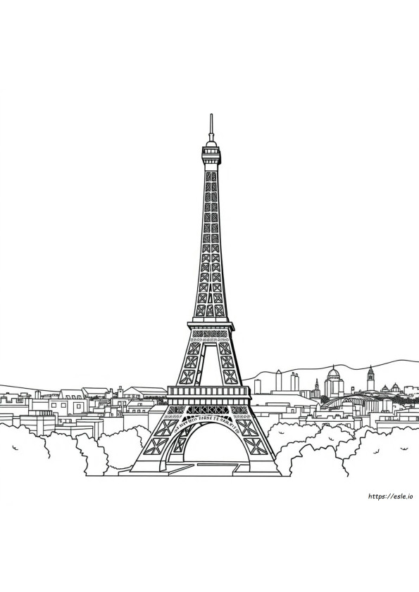 Torre Eiffel Da Colorare Da Stampare