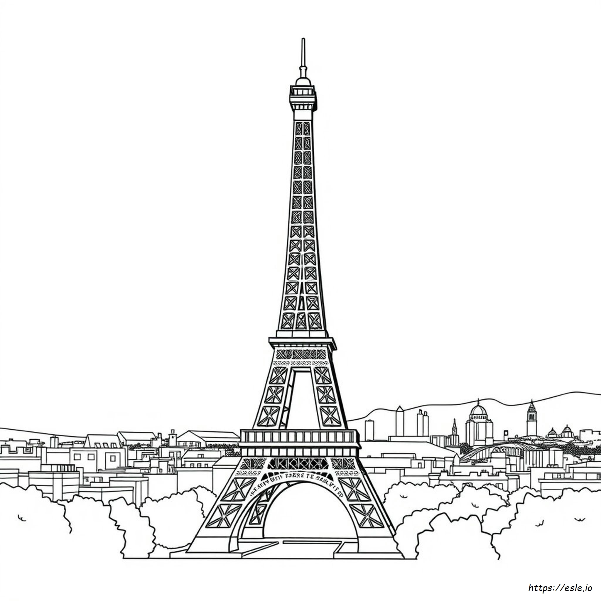 Eiffel Tower Colouring Pages Printable