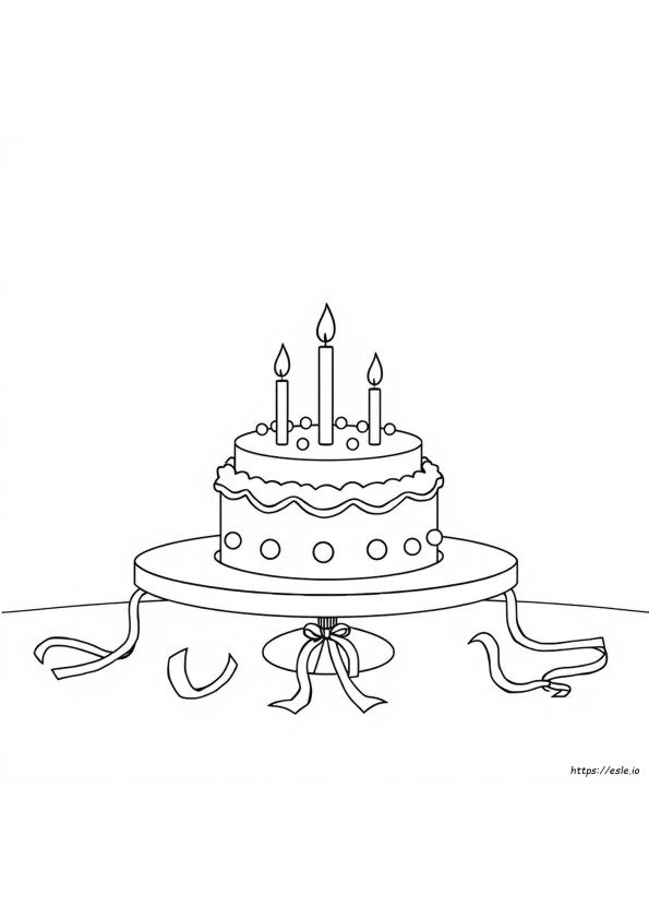 Torta Di Compleanno Da Colorare