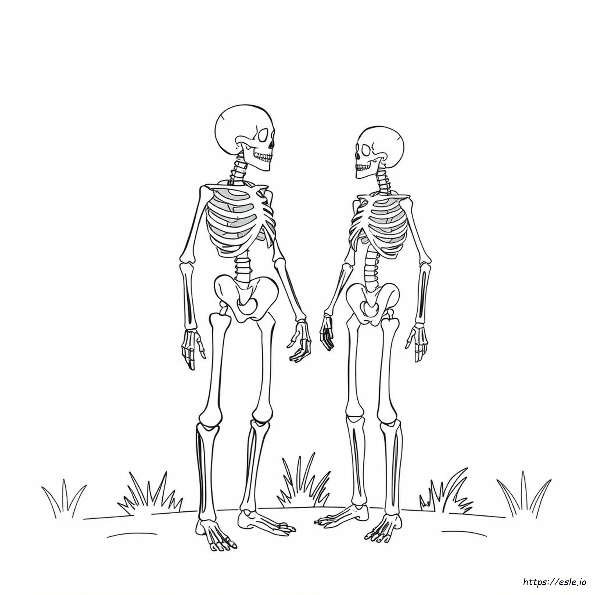 Coloring Page Of A Skeleton