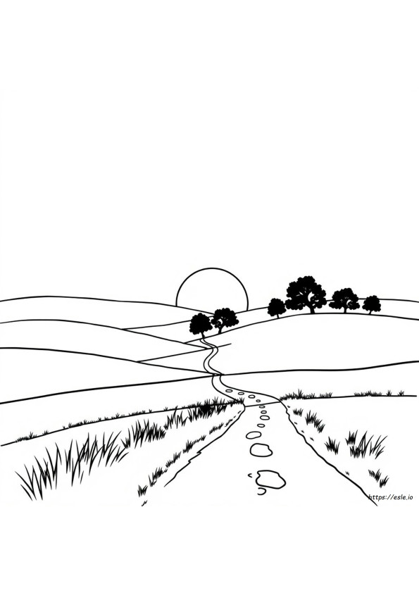 Sunrise Colouring Pages