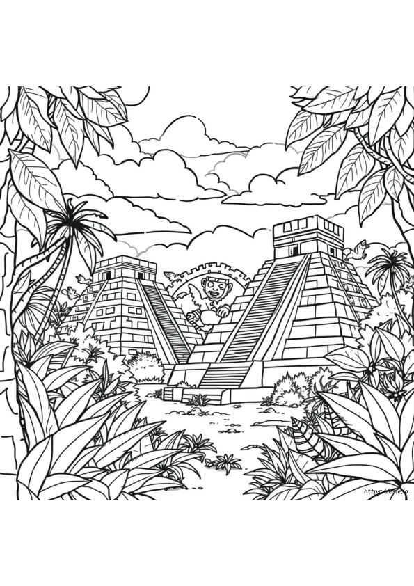 Aztec Coloring Pages Printable