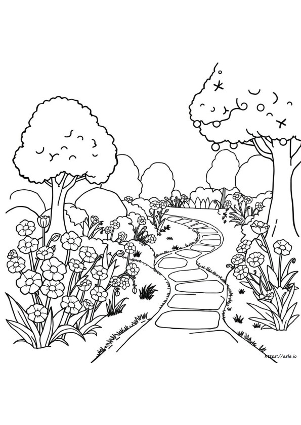 Jardim Para Colorir