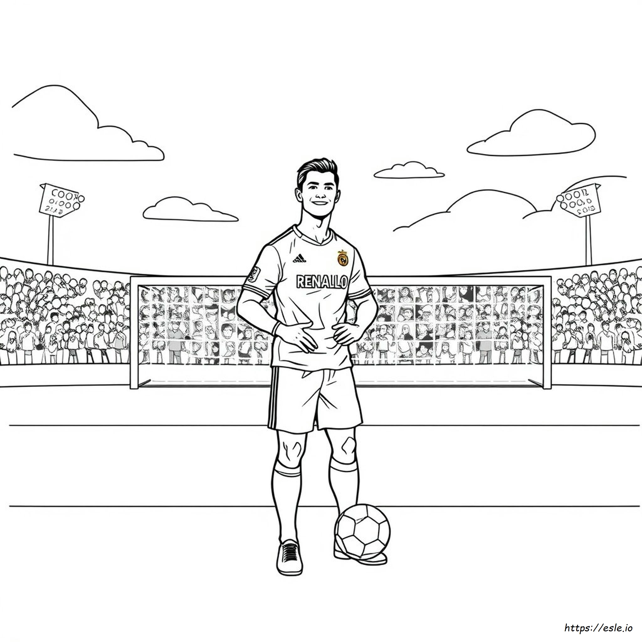 Drawing Easy Ronaldo Colouring Pages