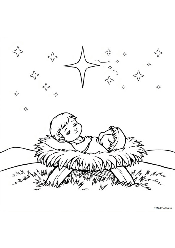 Baby Jesus Coloring Page