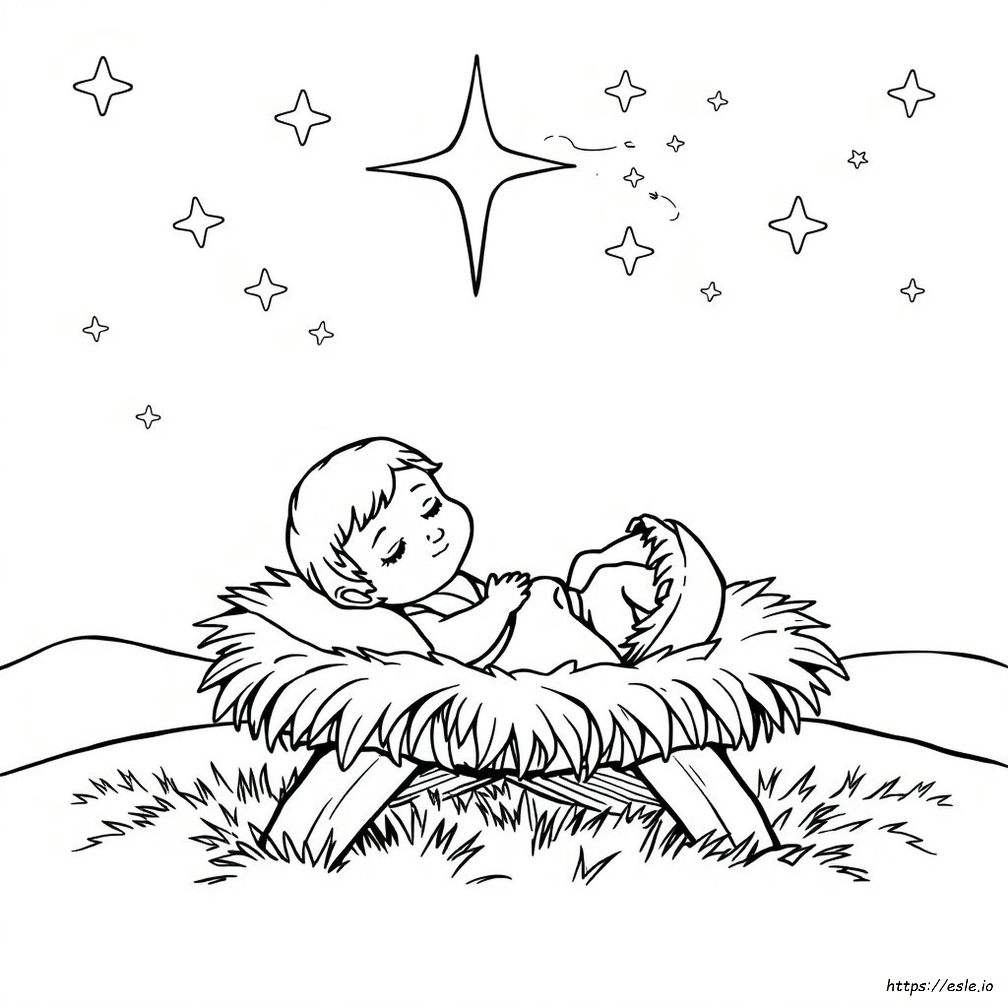 Baby Jesus Coloring Page