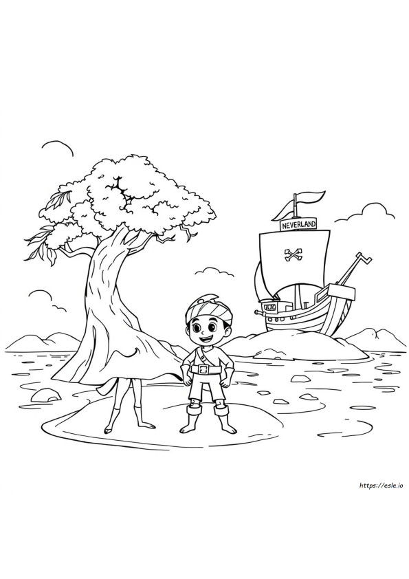 Jake Neverland Pirates Coloring Page