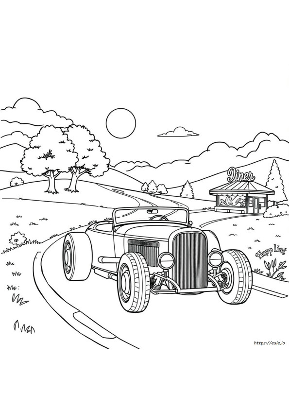 Hot Rods Detalhados Para Colorir