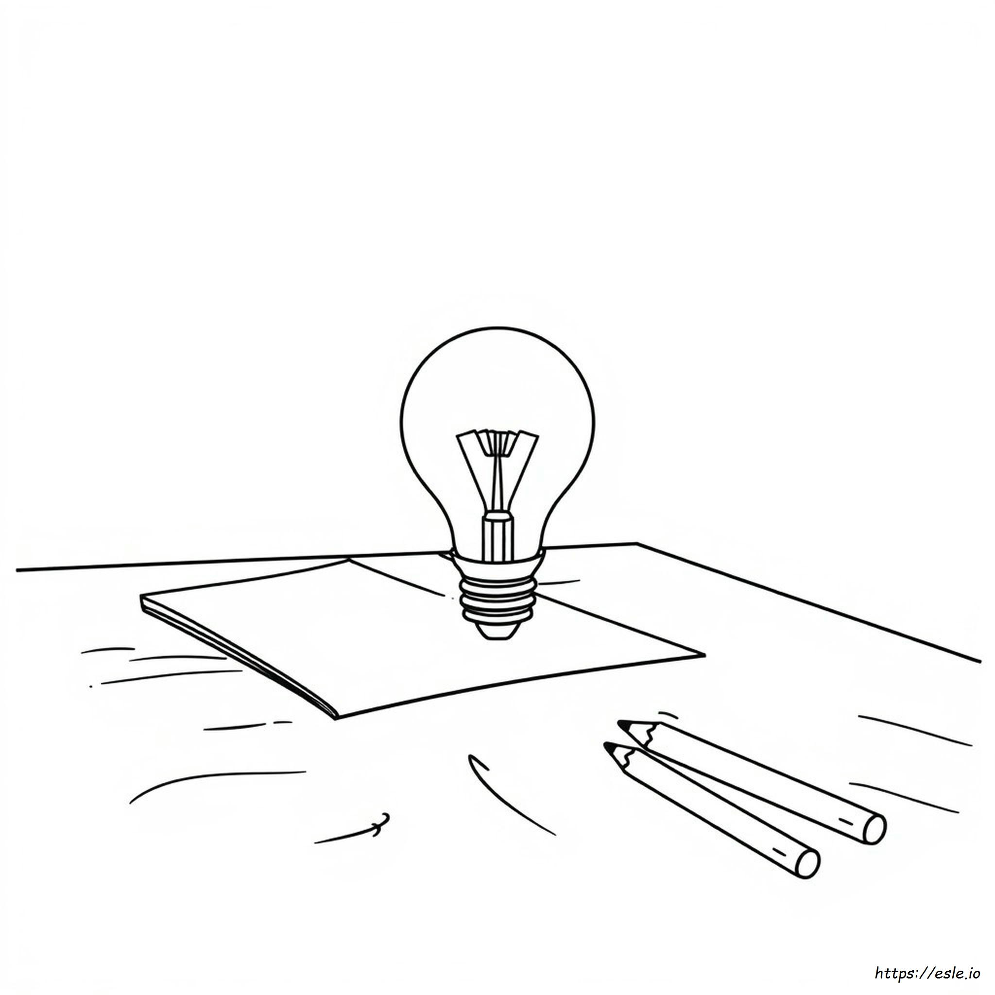 Coloring Picture Of A Light Bulb