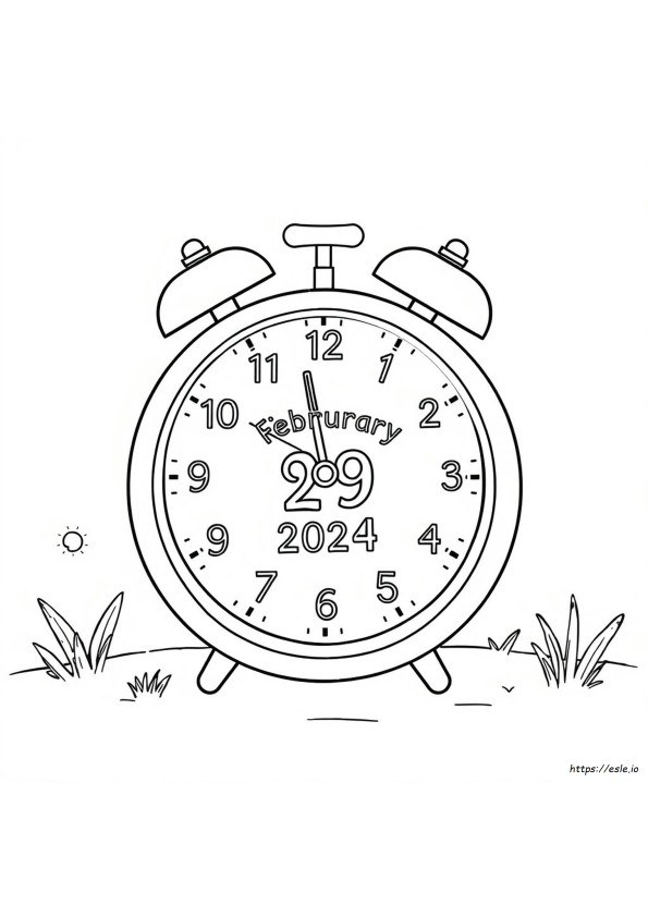 Schrikkeldag Kleurplaat 2024 Gratis
