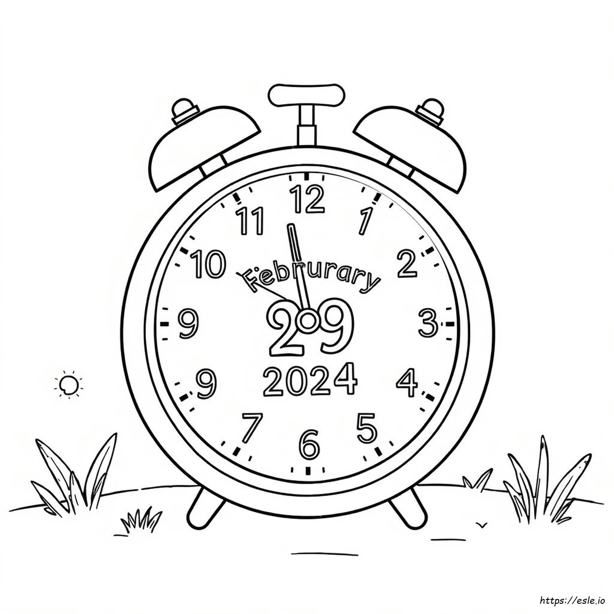 Leap Day Coloring Page 2024 Free