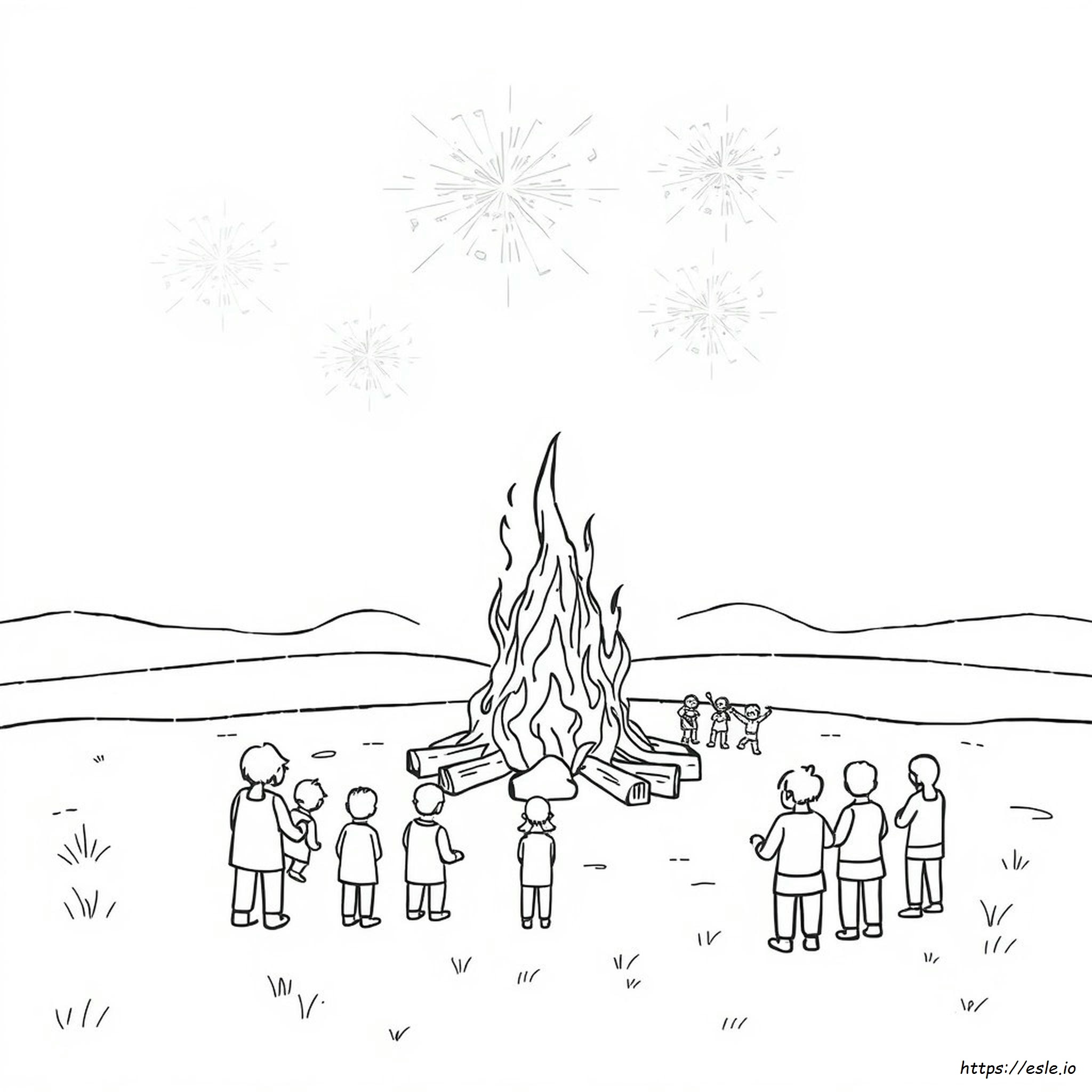 Bonfire Night Colouring In