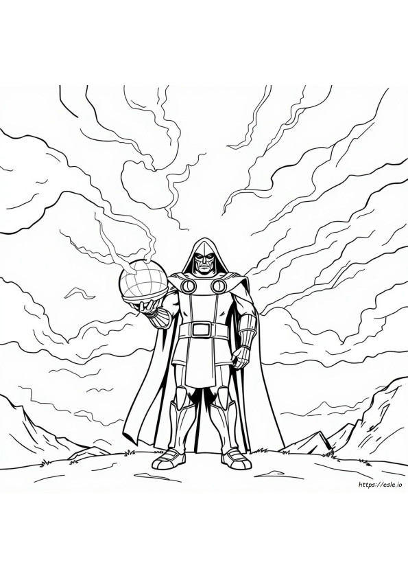 Dr Doom Colouring