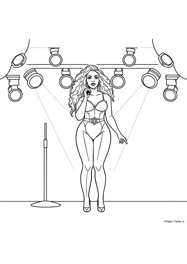 Beyonce Coloring Sheet
