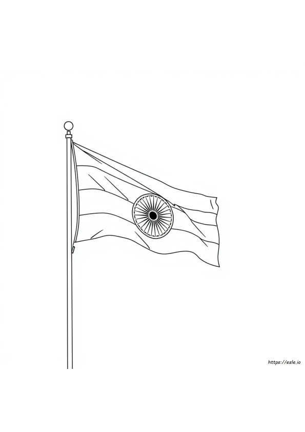 Indiase Vlag Kleurplaat
