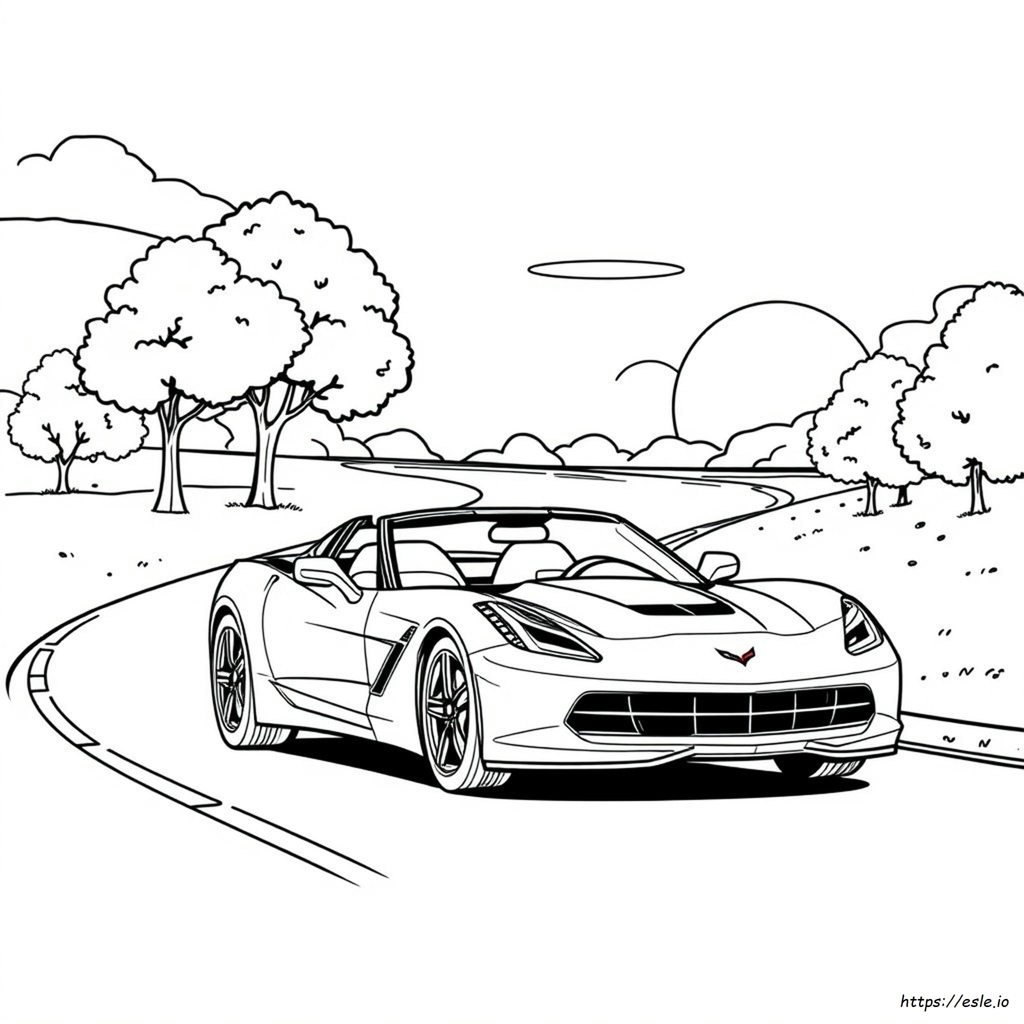 Corvette Cool Car Coloring Pages