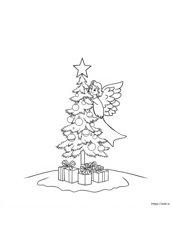 Christmas Angel Colouring Pictures