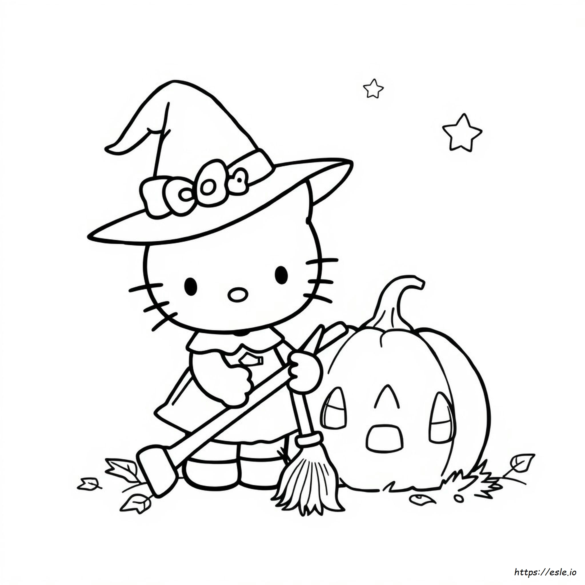 Hello Kitty Halloween Mewarnai Gambar Dapat Dicetak