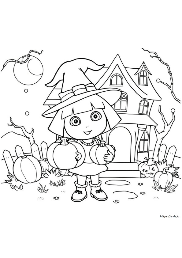 Dora L'esploratrice Halloween Disegni Da Colorare