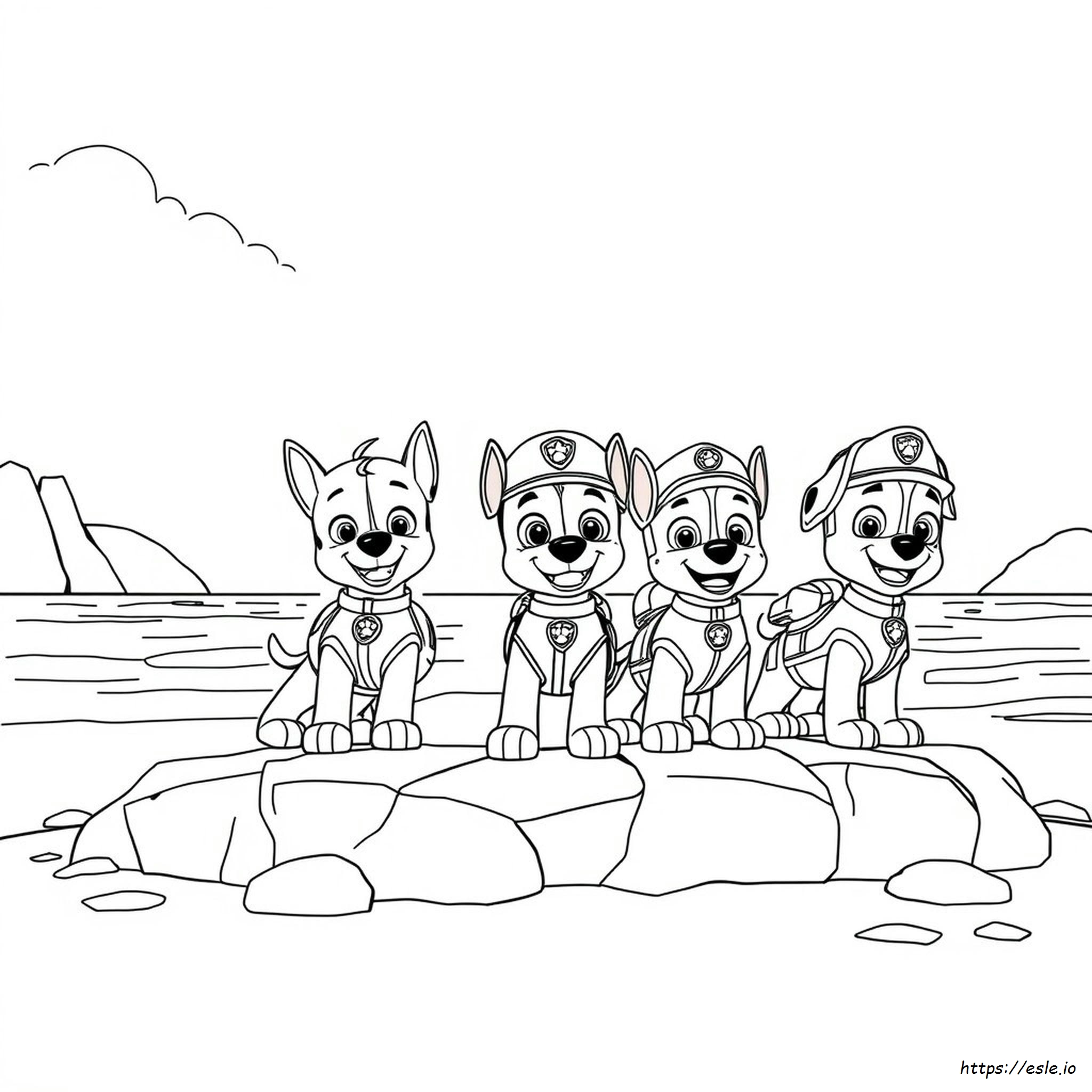 Paw Patrol Kelompok Gambar Mewarnai