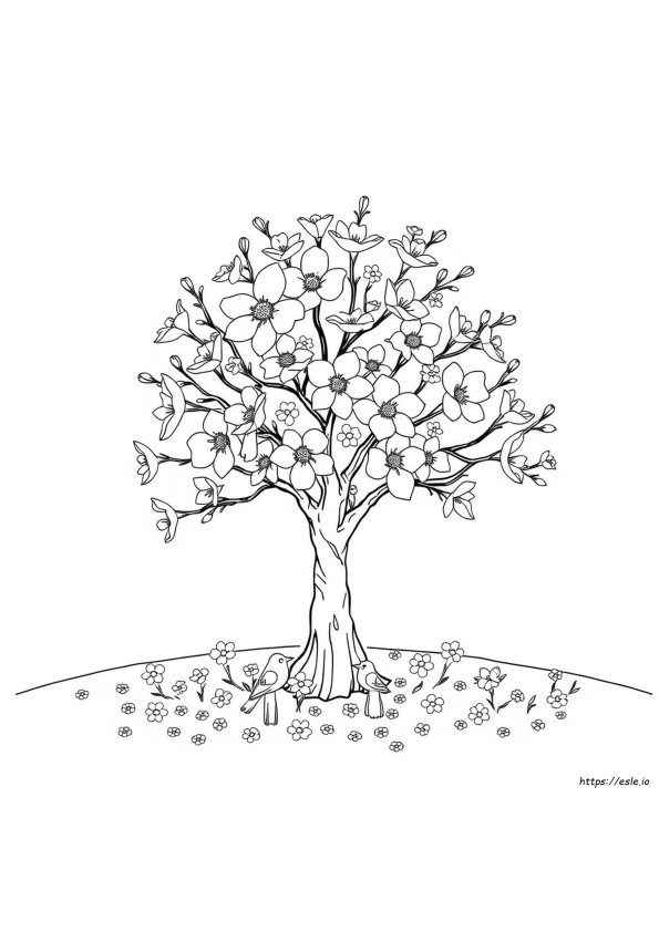 Dogwood Tree Coloring Page