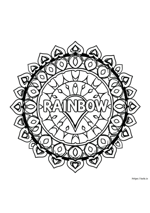 Rainbow Mandala Coloring Pages