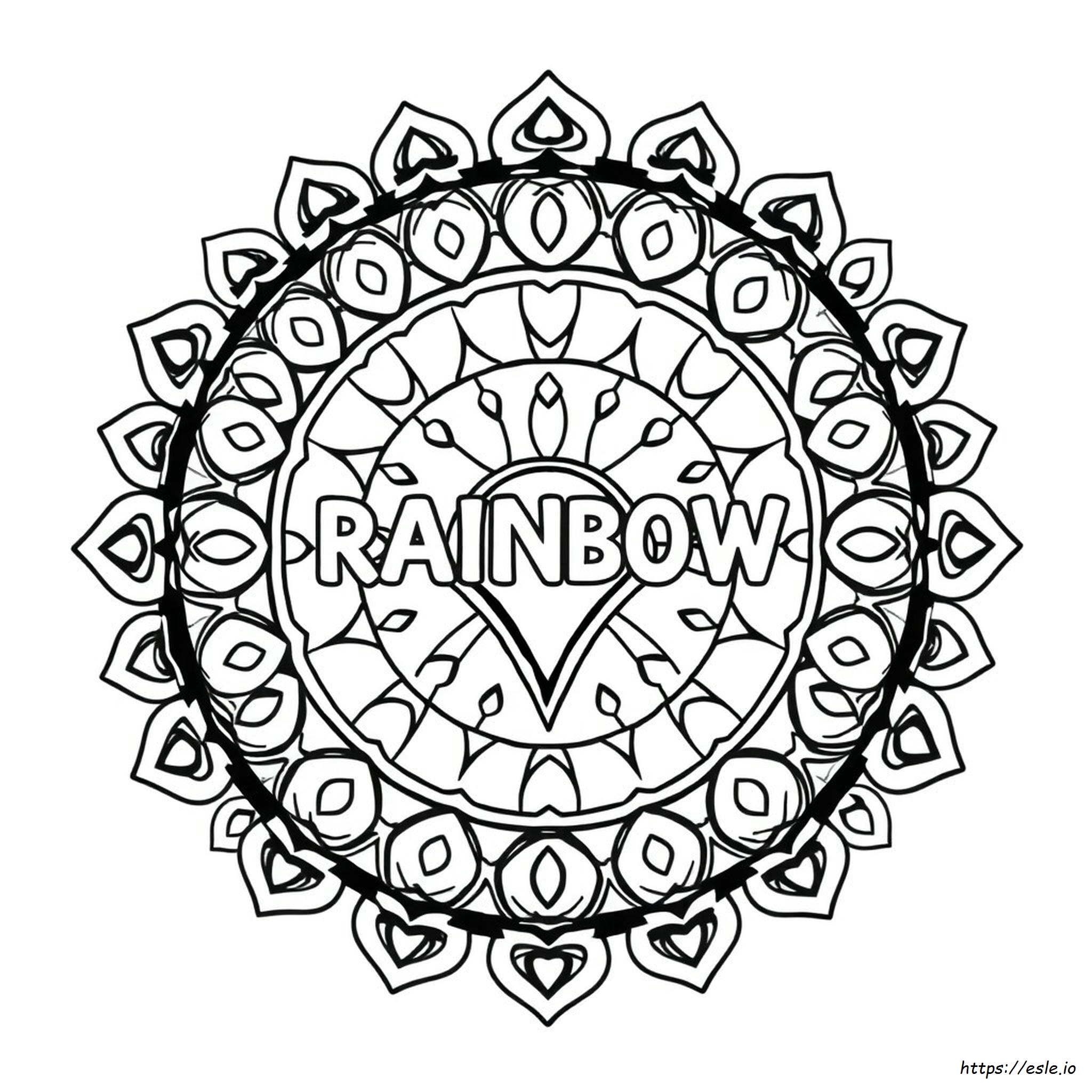 Mandala Arcobaleno Da Colorare