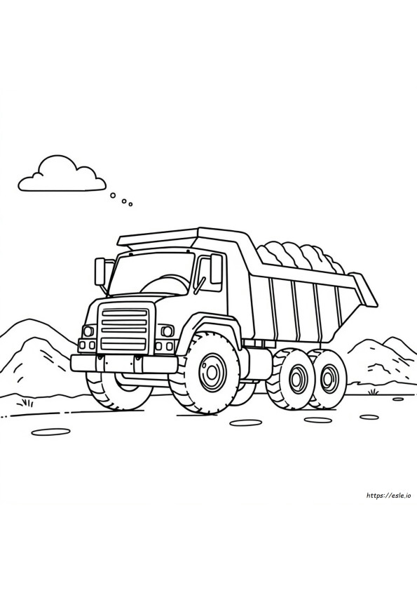 Coloriage Camion-Benne