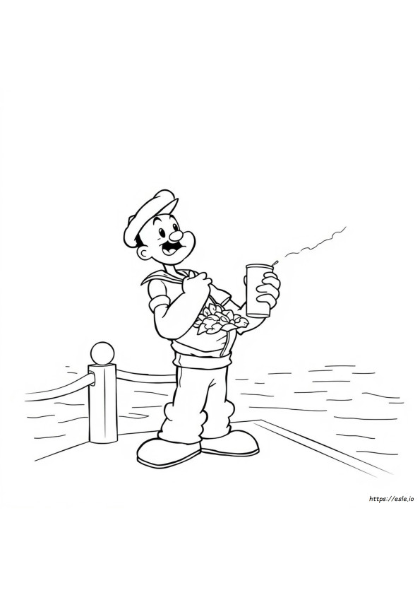 Popeye Para Colorear
