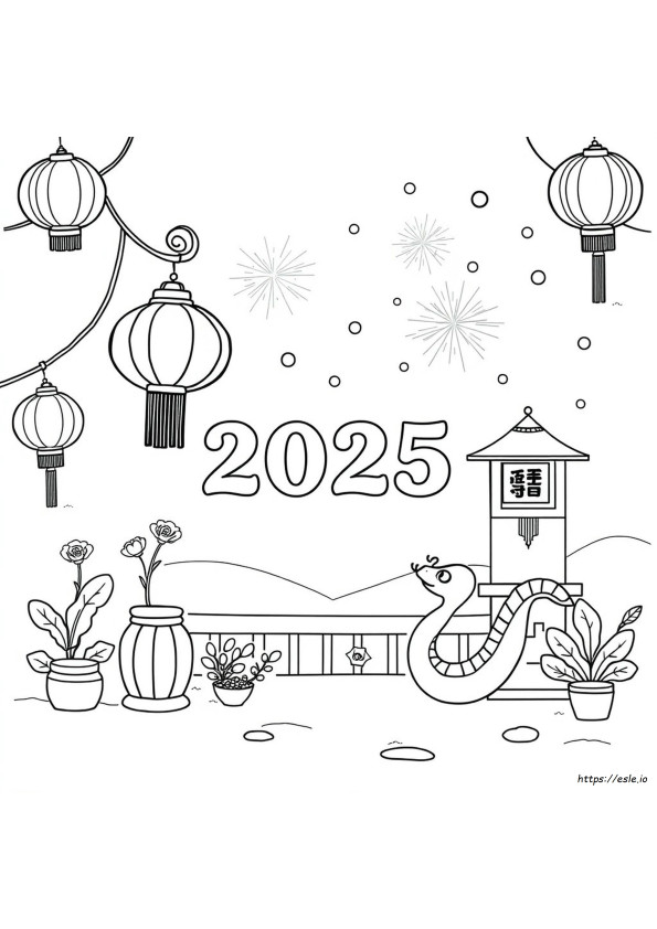 Lunar New Year 2025 Coloring Sheets