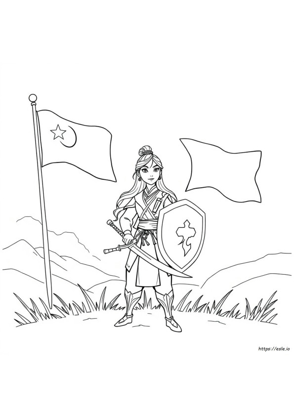 Mulan Para Colorir