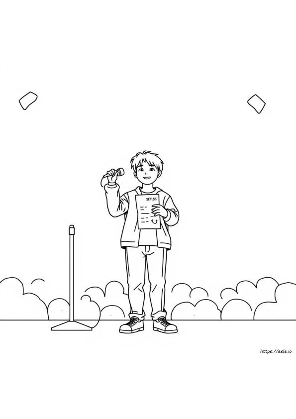 Jungkook Colouring Pages