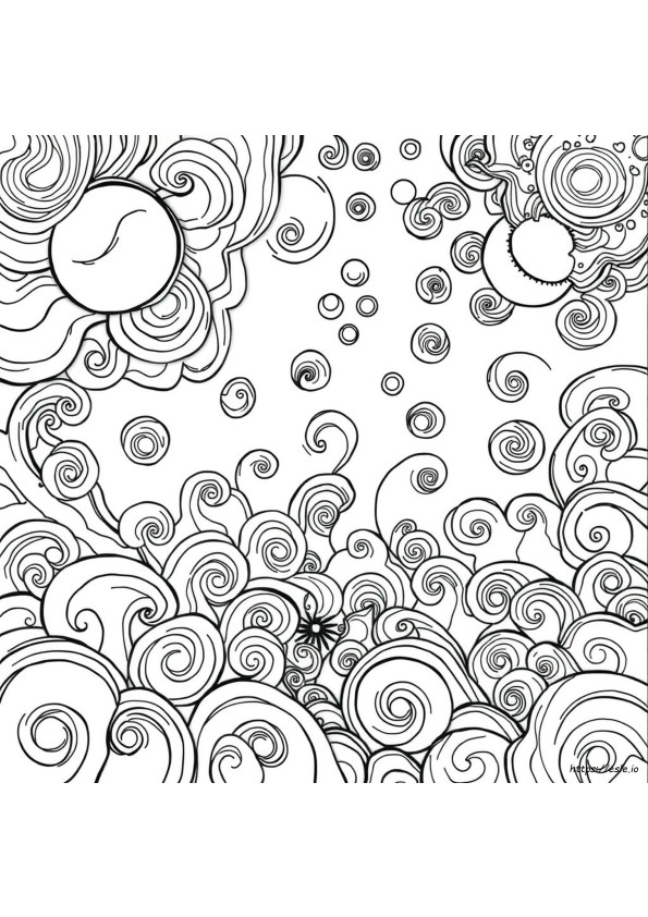 Psychedelische Kunst Ausmalbilder