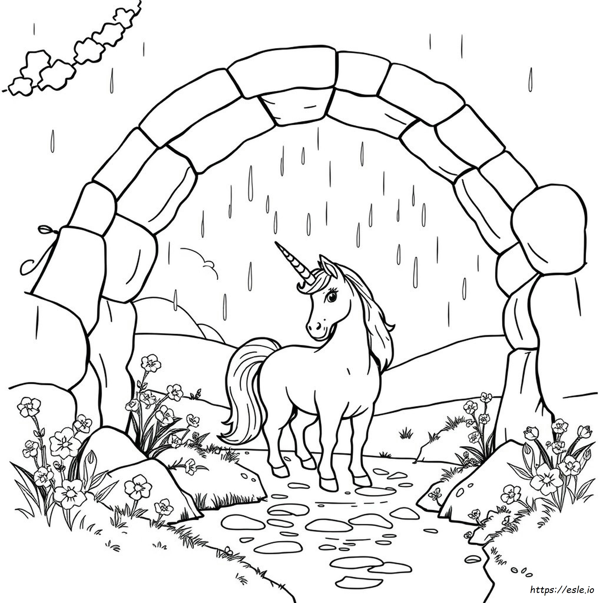 Rainbow Horse Coloring Page