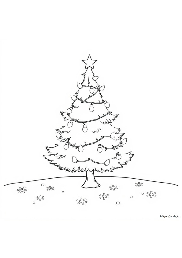 Small Christmas Lights Coloring Page