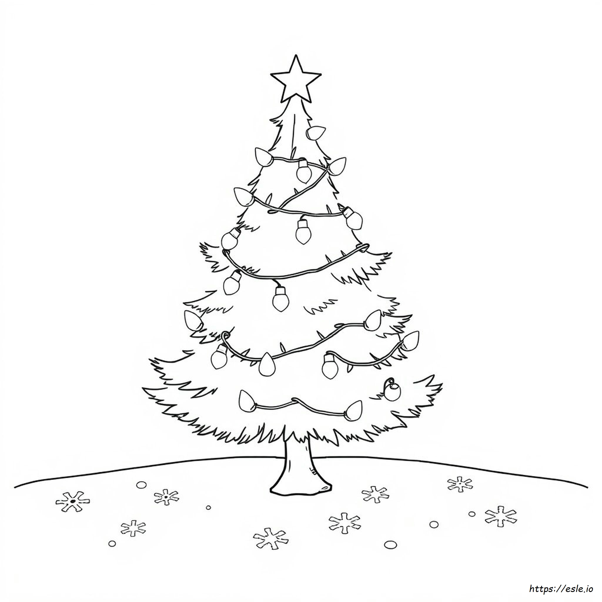 Small Christmas Lights Coloring Page