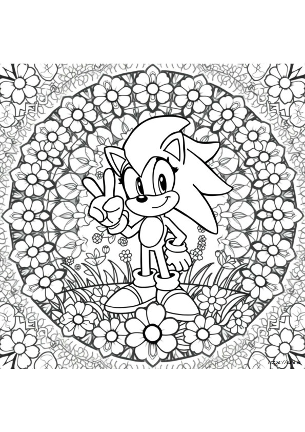 Monday Mandala Coloring Pages Sonic