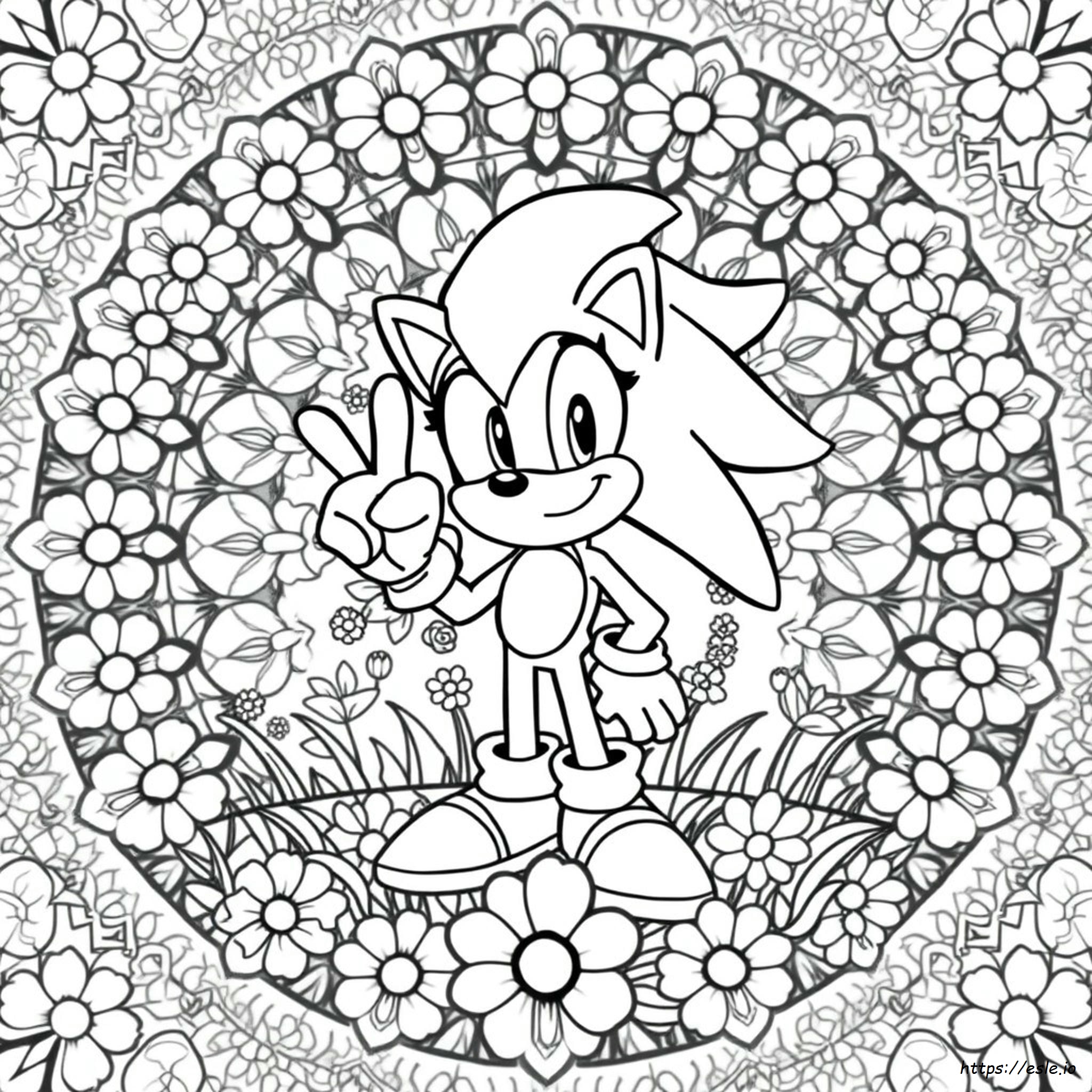 Monday Mandala Coloring Pages Sonic