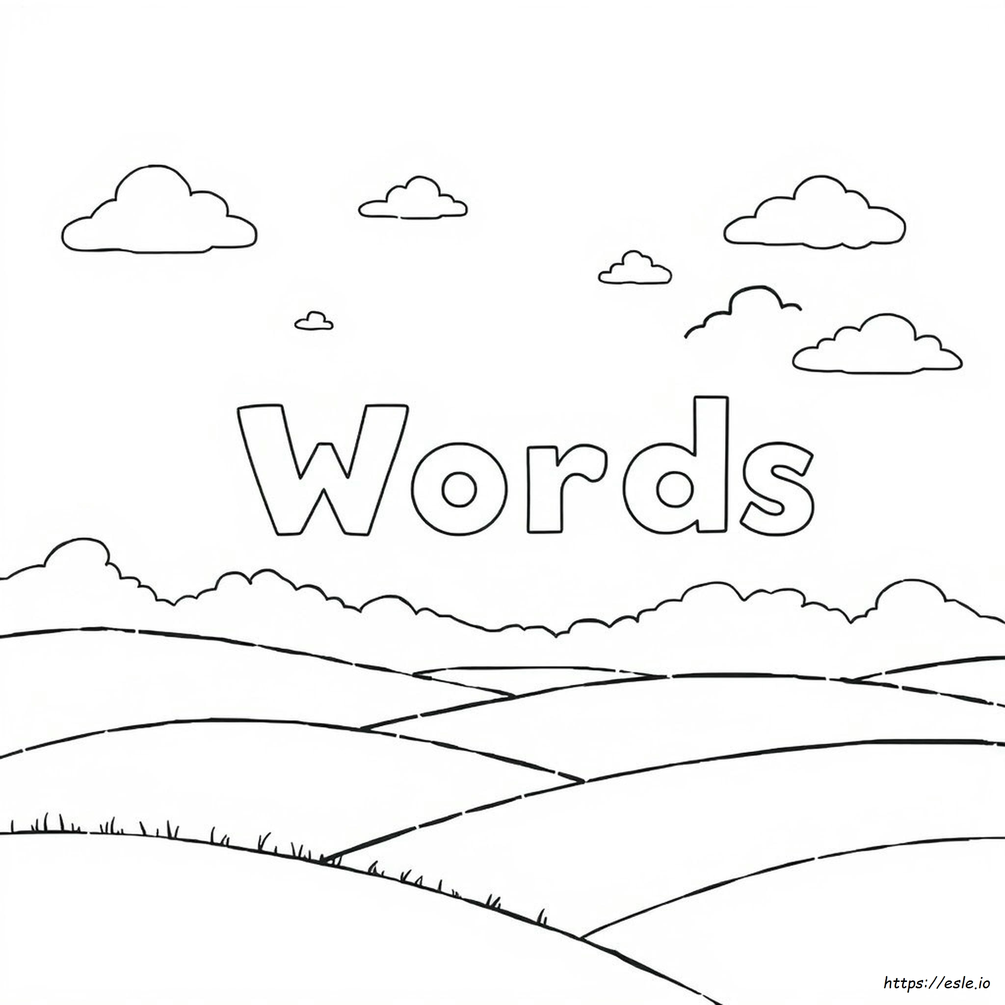 A Words Coloring Pages