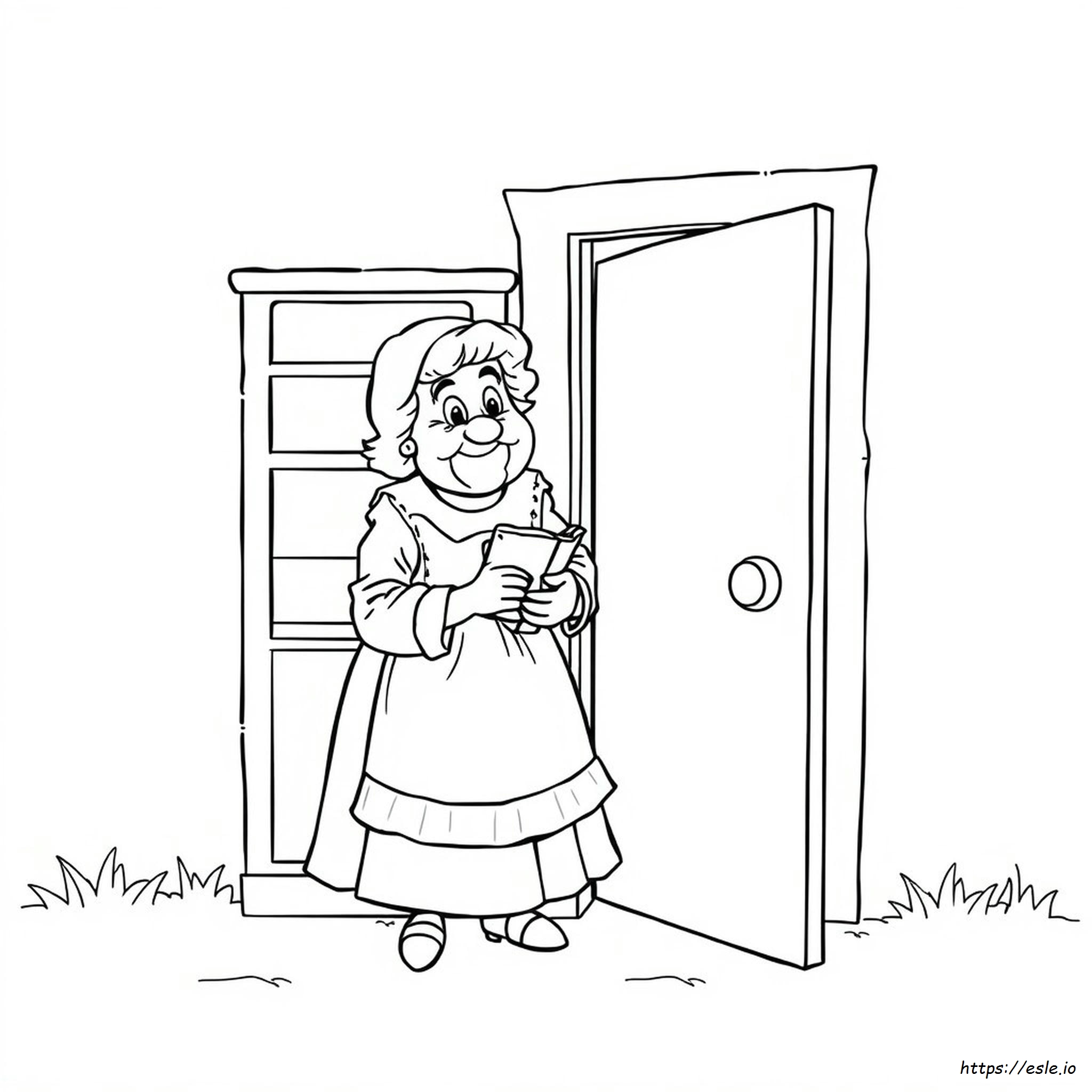 Old Mother Hubbard Coloring Page