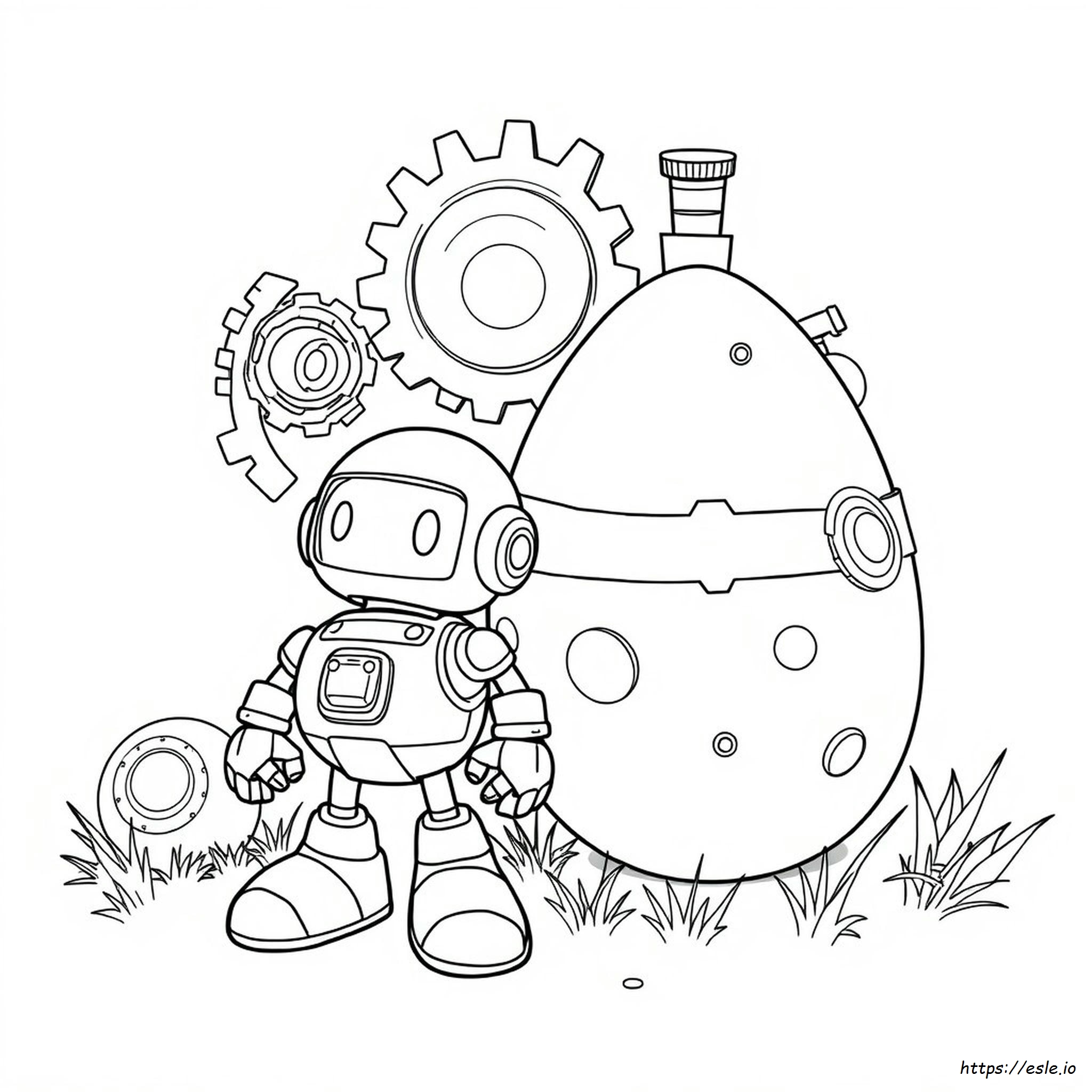 Robot Eggman Para Colorir