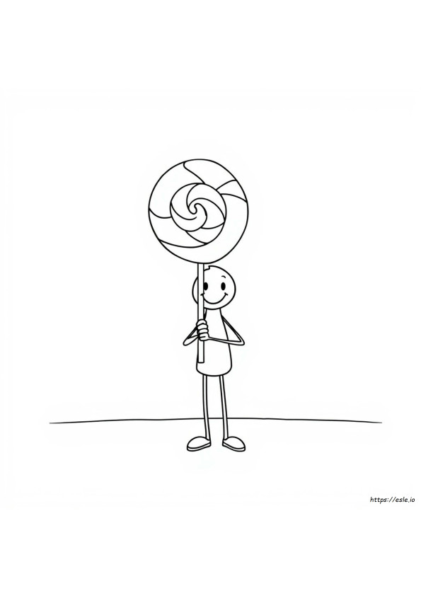 Coloring Page Of A Lollipop