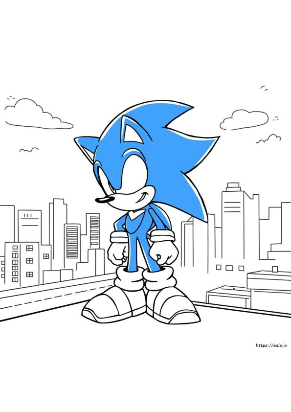 Gambar Mewarnai Shadow The Hedgehog