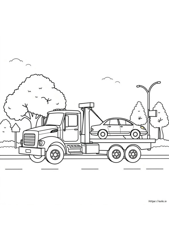 Big Tow Truck Coloring Pages