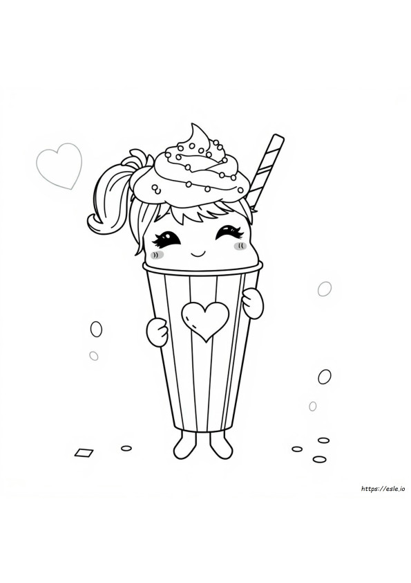 Kawaii Milkshake Coloring Pages