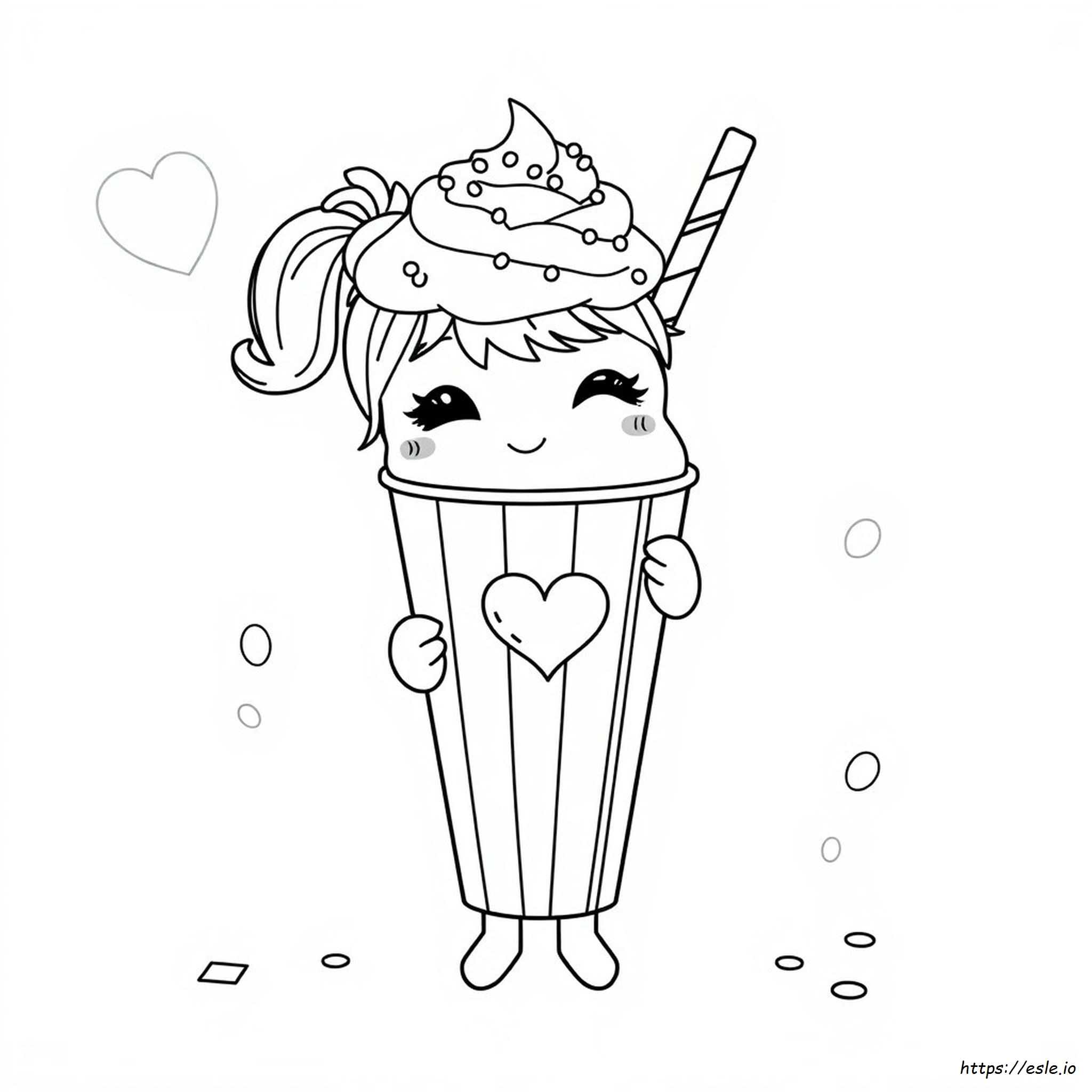 Kawaii Milkshake Coloring Pages