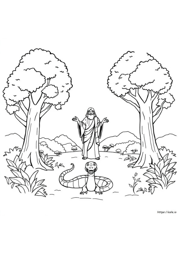 God Creation 7 Days Coloring Page